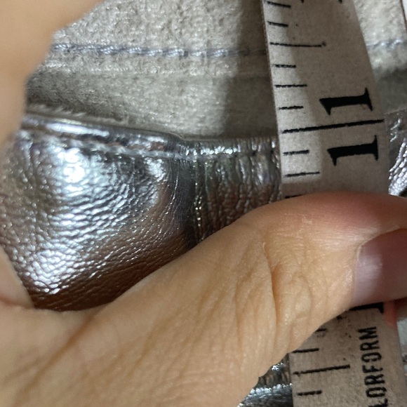 GAP Women's cheeky straight high rise Silver Pants 10p - Picture 7 of 11